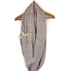 Artisan Hand-Loomed Diamond Weave Infinity Scarf Handmade Boho